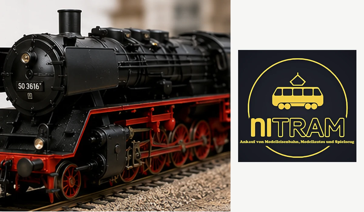 Modelleisenbahn und NiTram-Logo