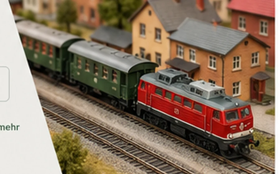DDR-Modelleisenbahn in einer Modelllandschaft